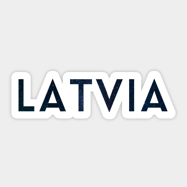 Starry latvian latviski - Latvia Sticker by LukjanovArt